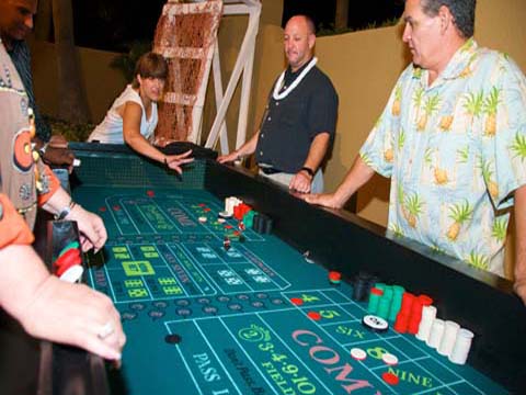 Casino night craps table